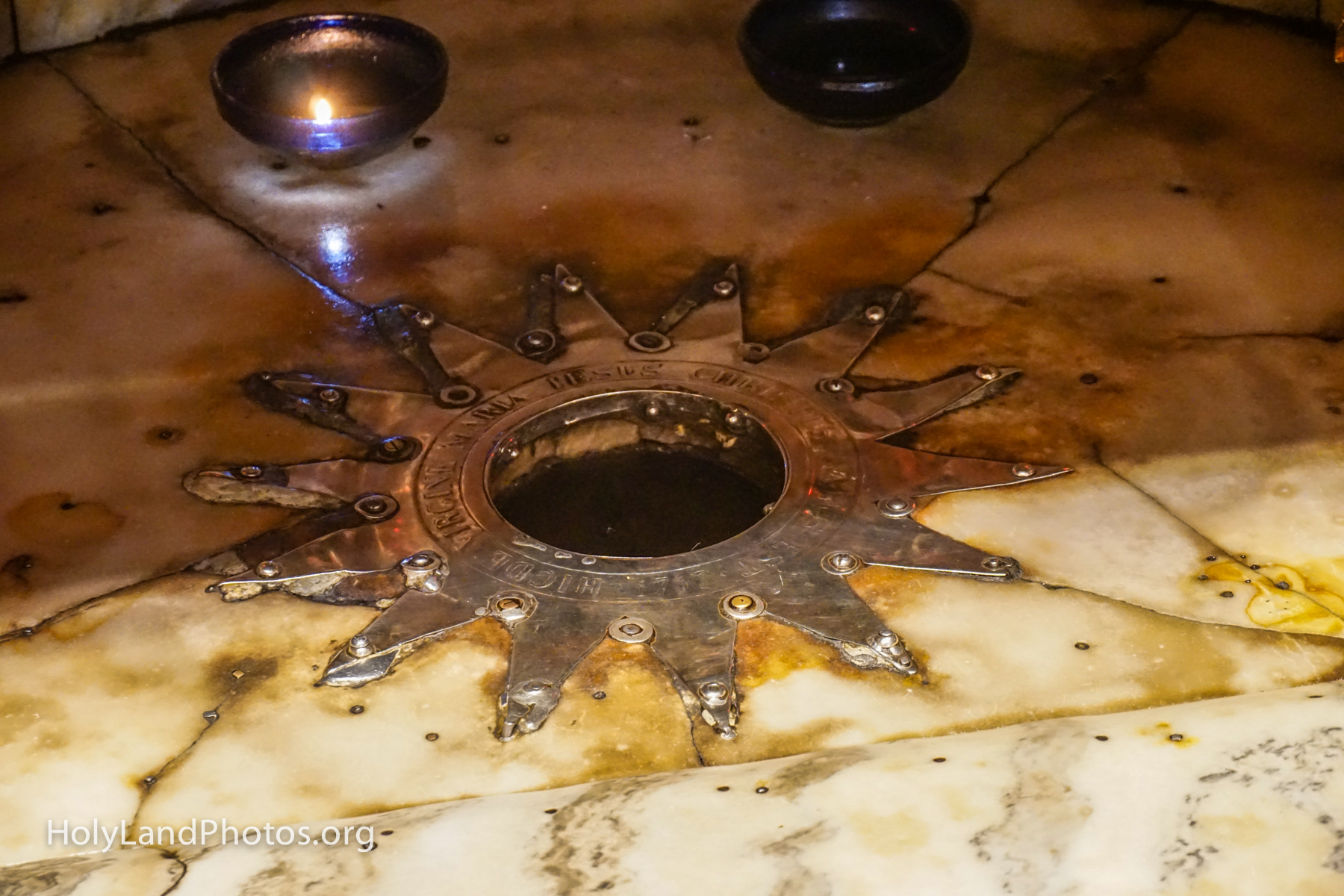 Grotto Star Grotto Star Detail — Bethlehem Church of the Nativity — Holy Land Photos