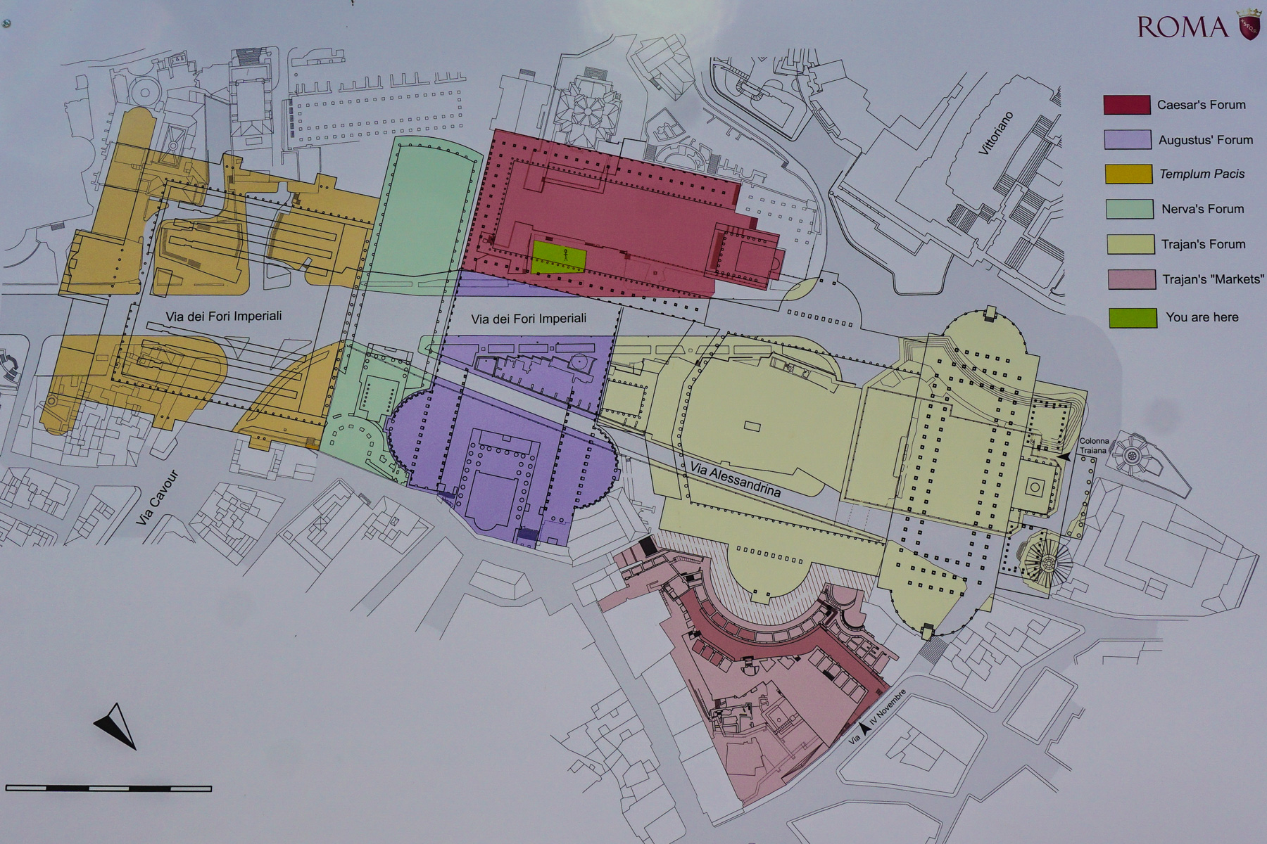 Fora Map Map of the Fora of Rome — Roman Fora — Holy Land Photos