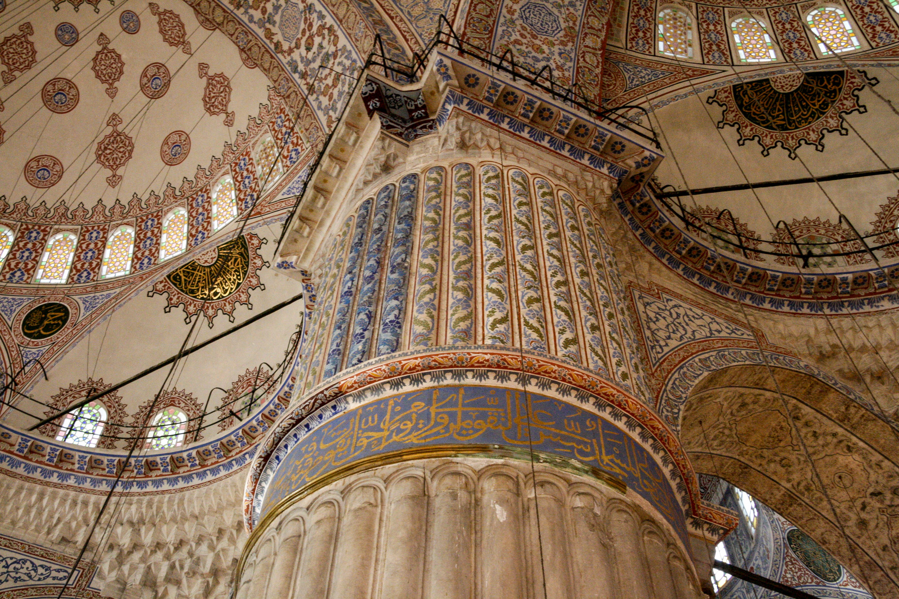 Column Mosque Blue Column Upper Portion — Blue Mosque (Sultan Ahmet Camii) Istanbul — Holy ...